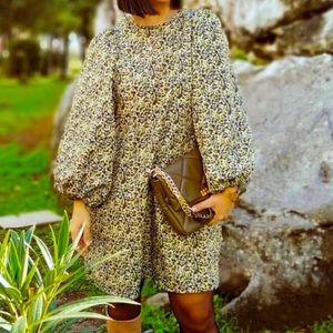 H&M Balloon Sleeve Floral Dress